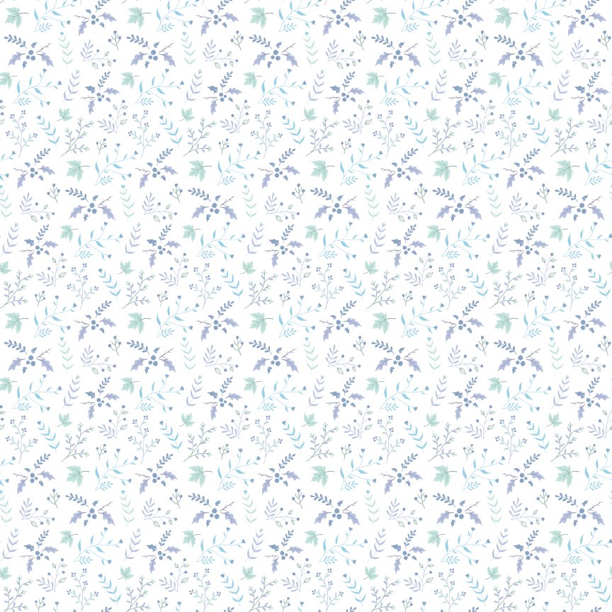 Itty Bitty Floral Blues & Greens Pattern Acrylic Sheets - CMB Pattern Acrylic